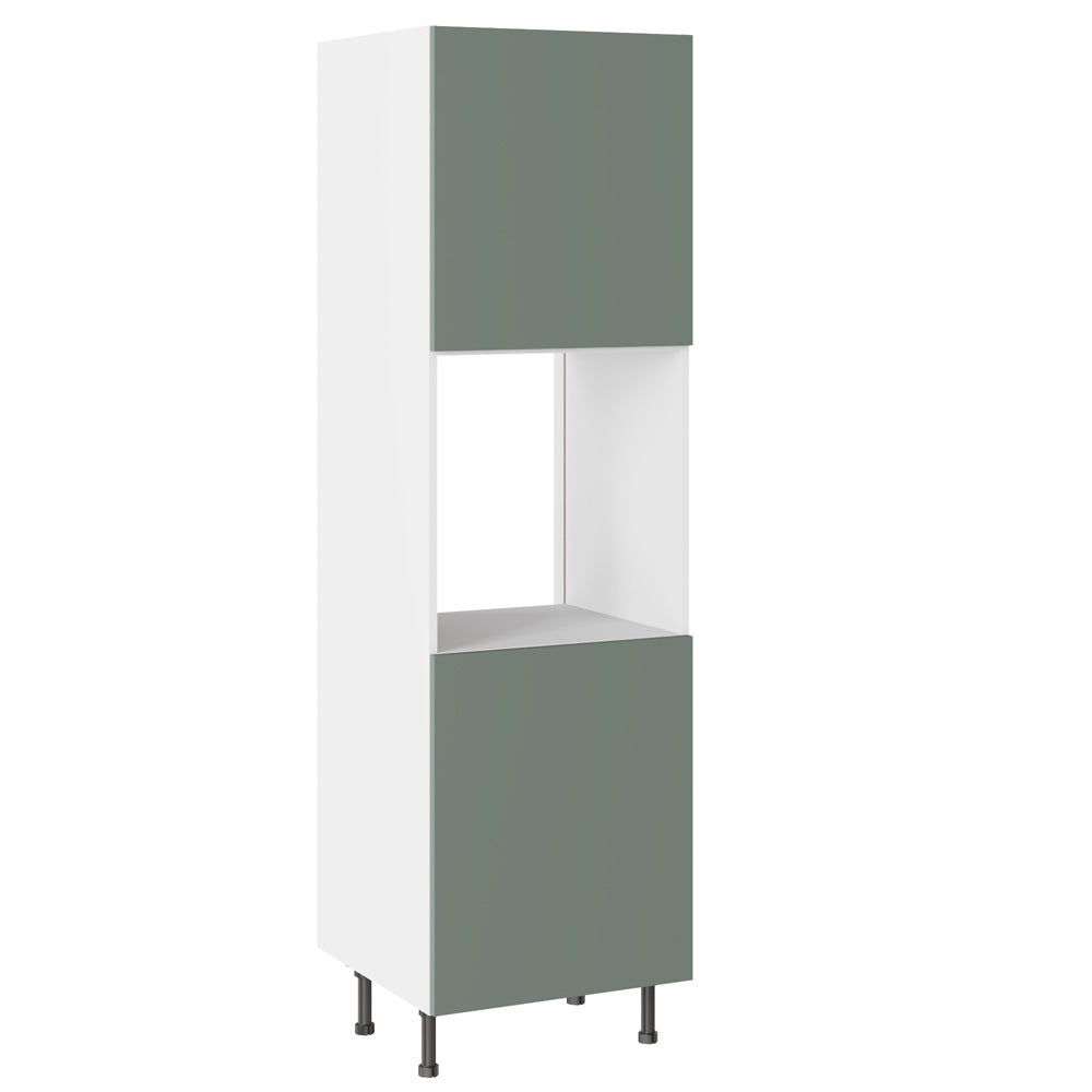 Slab SuperMatt Agave Green Base Kitchen Cabinets with UNICLIC Technology, Flat packed
