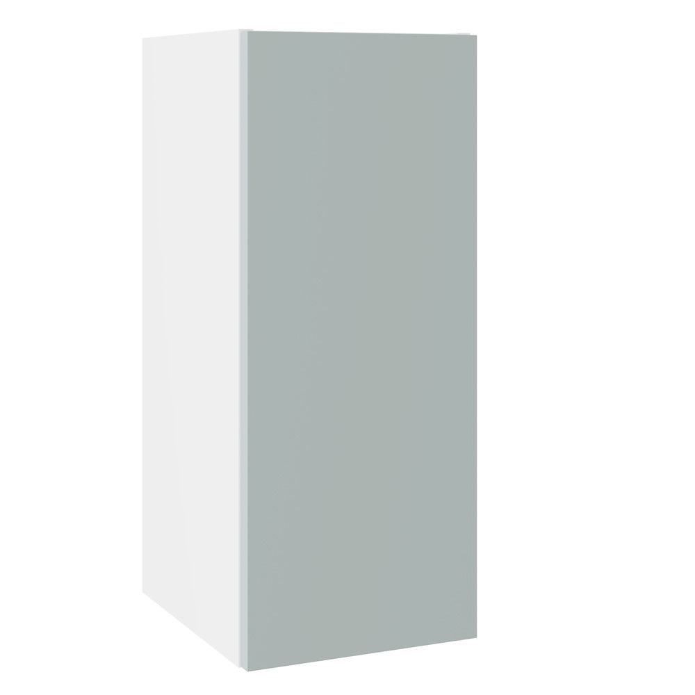 Slab SuperMatt Aquamarine Wall Kitchen Cabinets with UNICLIC Technology, Flat packed