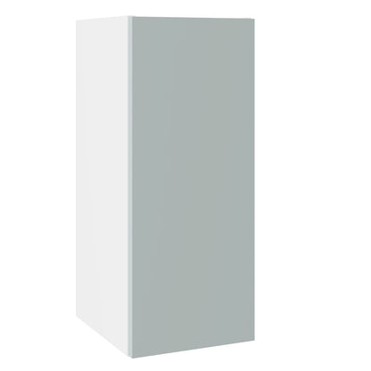 Slab SuperMatt Aquamarine Wall Kitchen Cabinets with UNICLIC Technology, Flat packed
