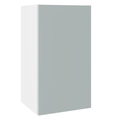Slab SuperMatt Aquamarine Wall Kitchen Cabinets with UNICLIC Technology, Flat packed