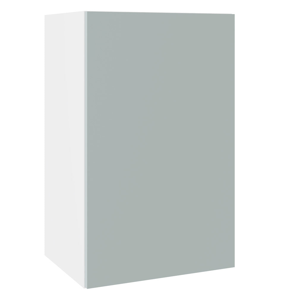 Slab SuperMatt Aquamarine Wall Kitchen Cabinets with UNICLIC Technology, Flat packed