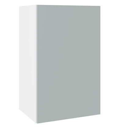 Slab SuperMatt Aquamarine Wall Kitchen Cabinets with UNICLIC Technology, Flat packed