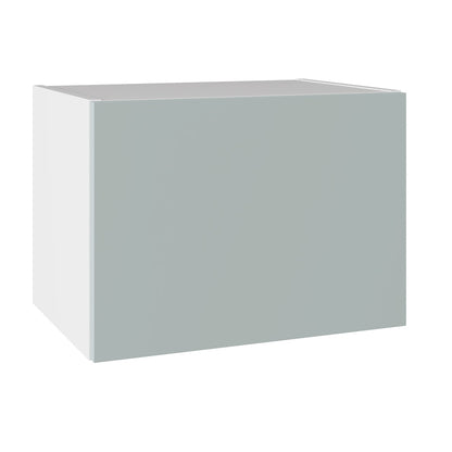 Slab SuperMatt Aquamarine Wall Kitchen Cabinets with UNICLIC Technology, Flat packed
