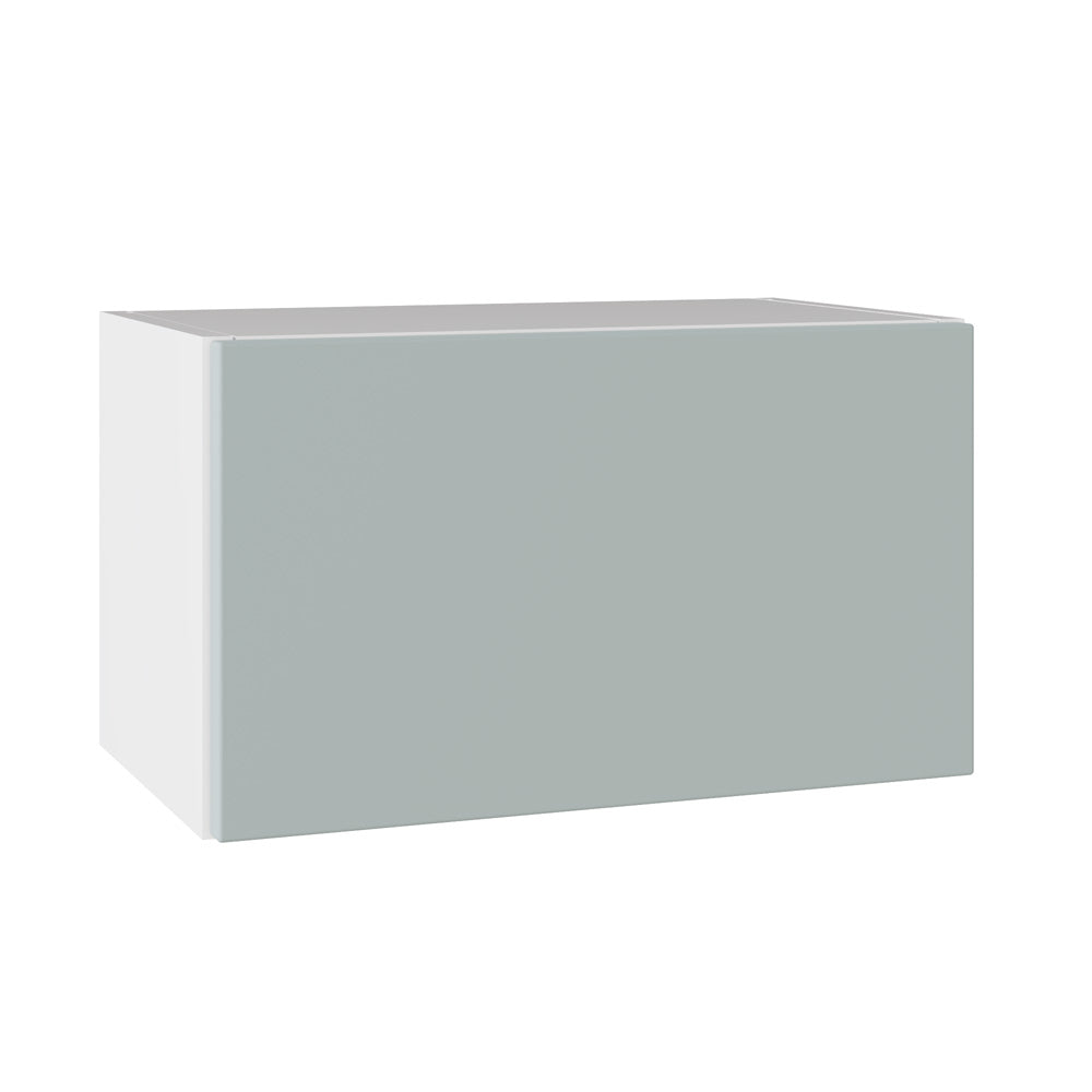 Slab SuperMatt Aquamarine Wall Kitchen Cabinets with UNICLIC Technology, Flat packed