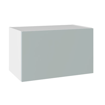 Slab SuperMatt Aquamarine Wall Kitchen Cabinets with UNICLIC Technology, Flat packed
