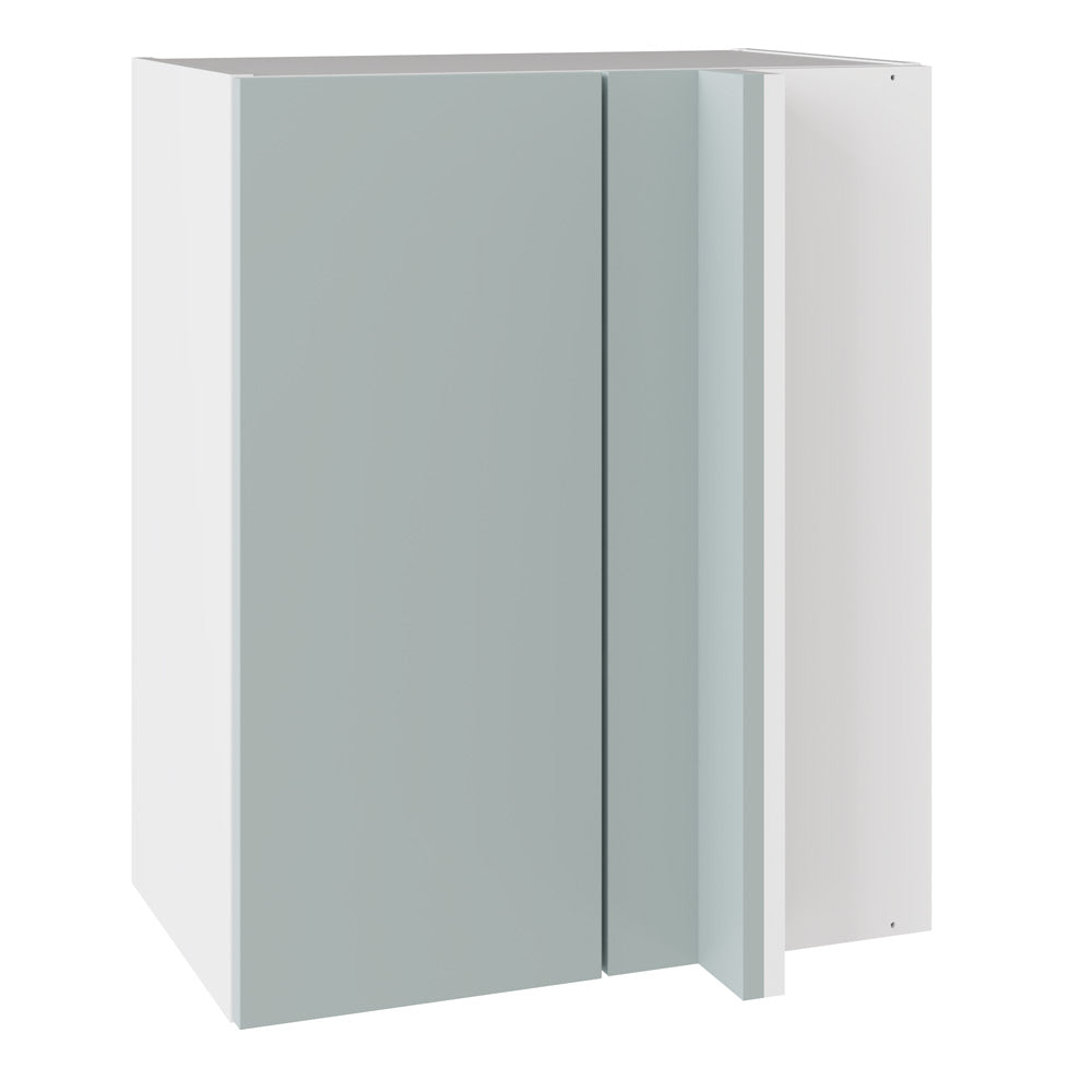 Slab SuperMatt Aquamarine Wall Kitchen Cabinets with UNICLIC Technology, Flat packed