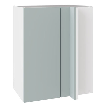 Slab SuperMatt Aquamarine Wall Kitchen Cabinets with UNICLIC Technology, Flat packed