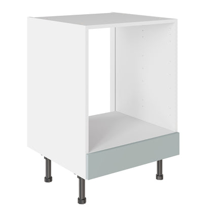 True Handleless SuperMatt Aquamarine Kitchen Base Cabinets with UNICLIC Technology, Flat packed