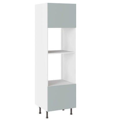 True Handleless SuperMatt Aquamarine Kitchen Base Cabinets with UNICLIC Technology, Flat packed