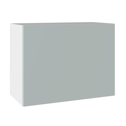 Slab SuperMatt Aquamarine Wall Kitchen Cabinets with UNICLIC Technology, Flat packed