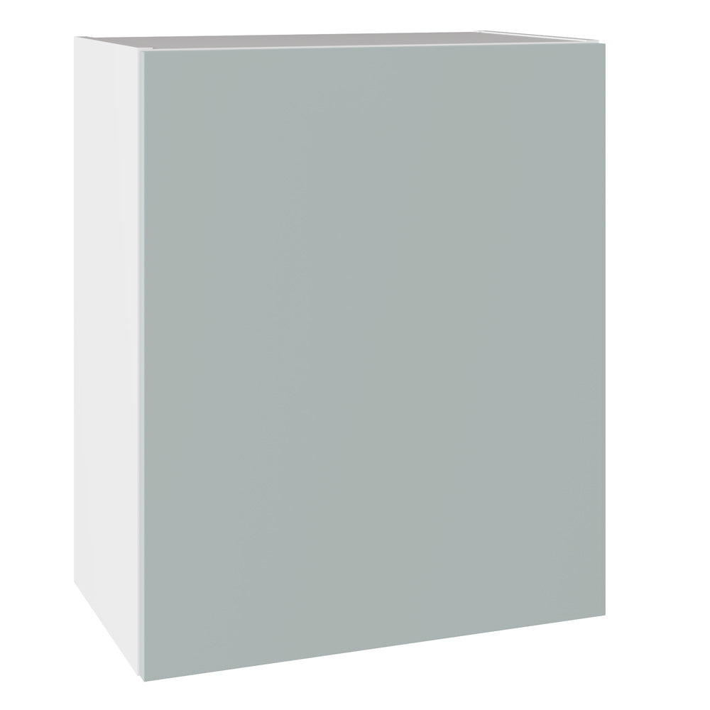 Slab SuperMatt Aquamarine Wall Kitchen Cabinets with UNICLIC Technology, Flat packed