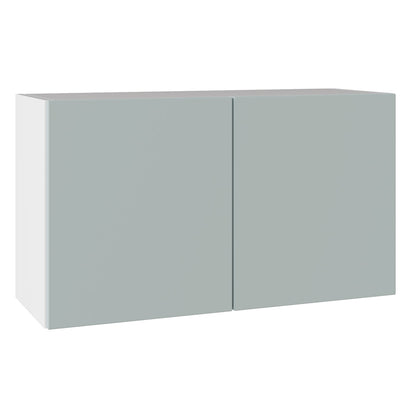 Slab SuperMatt Aquamarine Wall Kitchen Cabinets with UNICLIC Technology, Flat packed