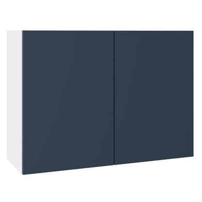 Slab SuperMatt Blue Wall Kitchen Cabinets with UNICLIC Technology, Flat packed