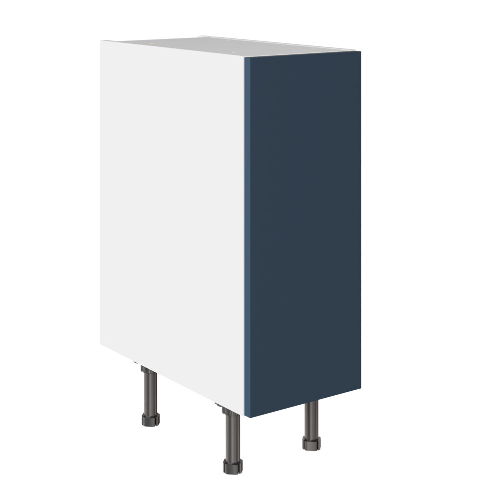 Slab SuperMatt Blue Base Kitchen Cabinets with UNICLIC Technology, Flat packed
