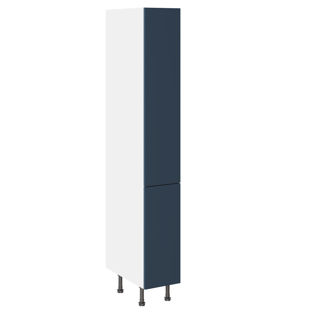 Slab SuperMatt Blue Base Kitchen Cabinets with UNICLIC Technology, Flat packed