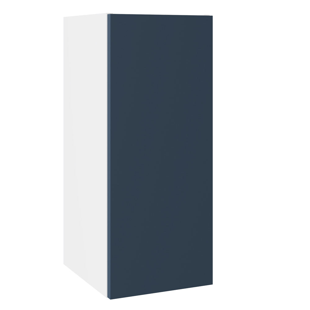 Slab SuperMatt Blue Wall Kitchen Cabinets with UNICLIC Technology, Flat packed