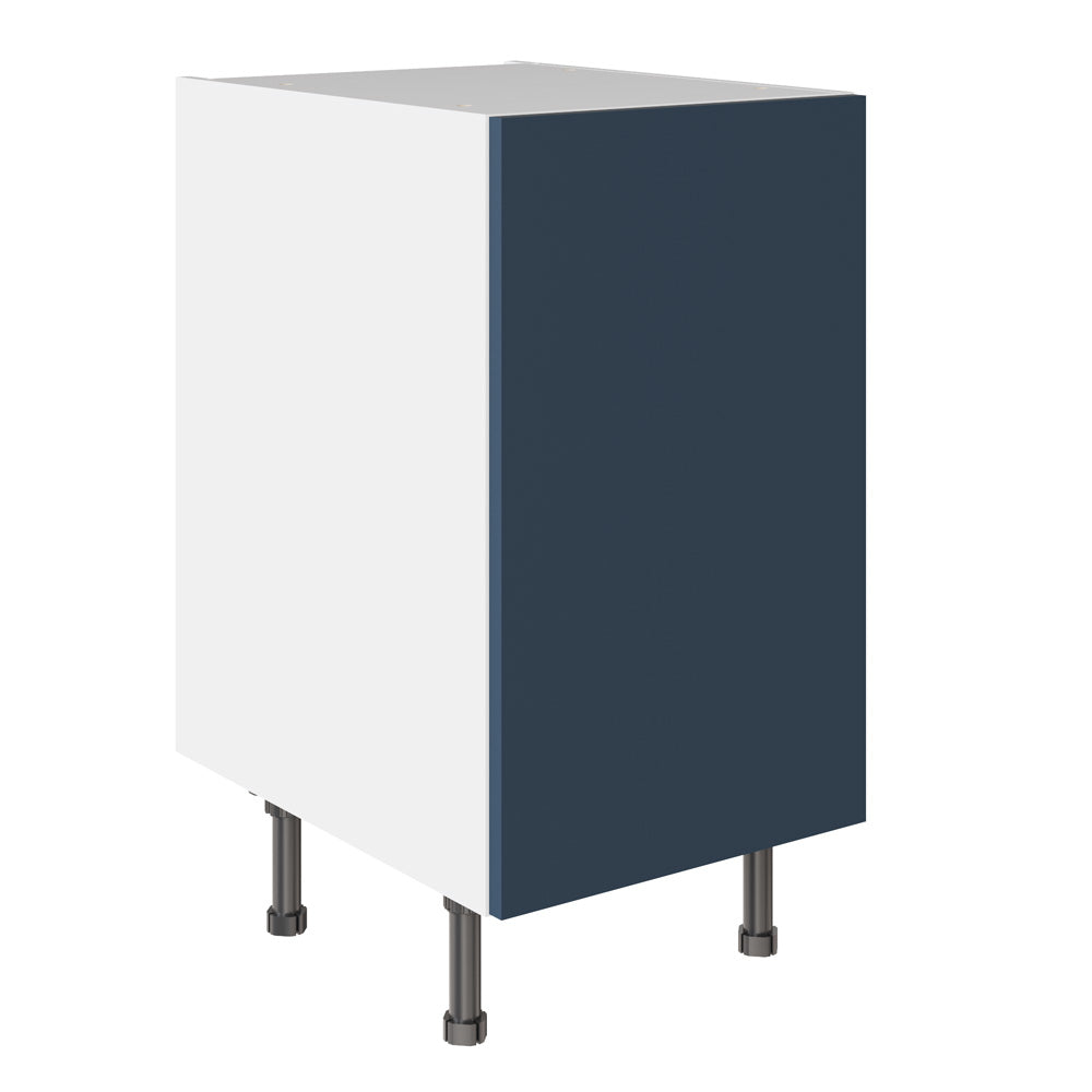 Slab SuperMatt Blue Base Kitchen Cabinets with UNICLIC Technology, Flat packed