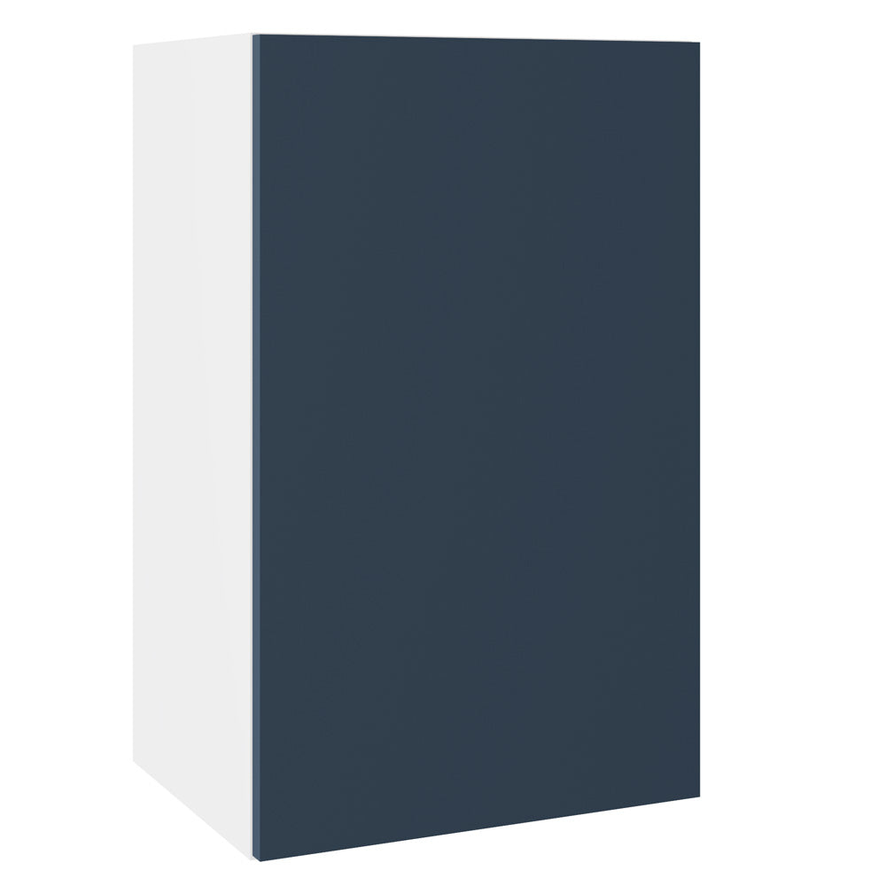 Slab SuperMatt Blue Wall Kitchen Cabinets with UNICLIC Technology, Flat packed