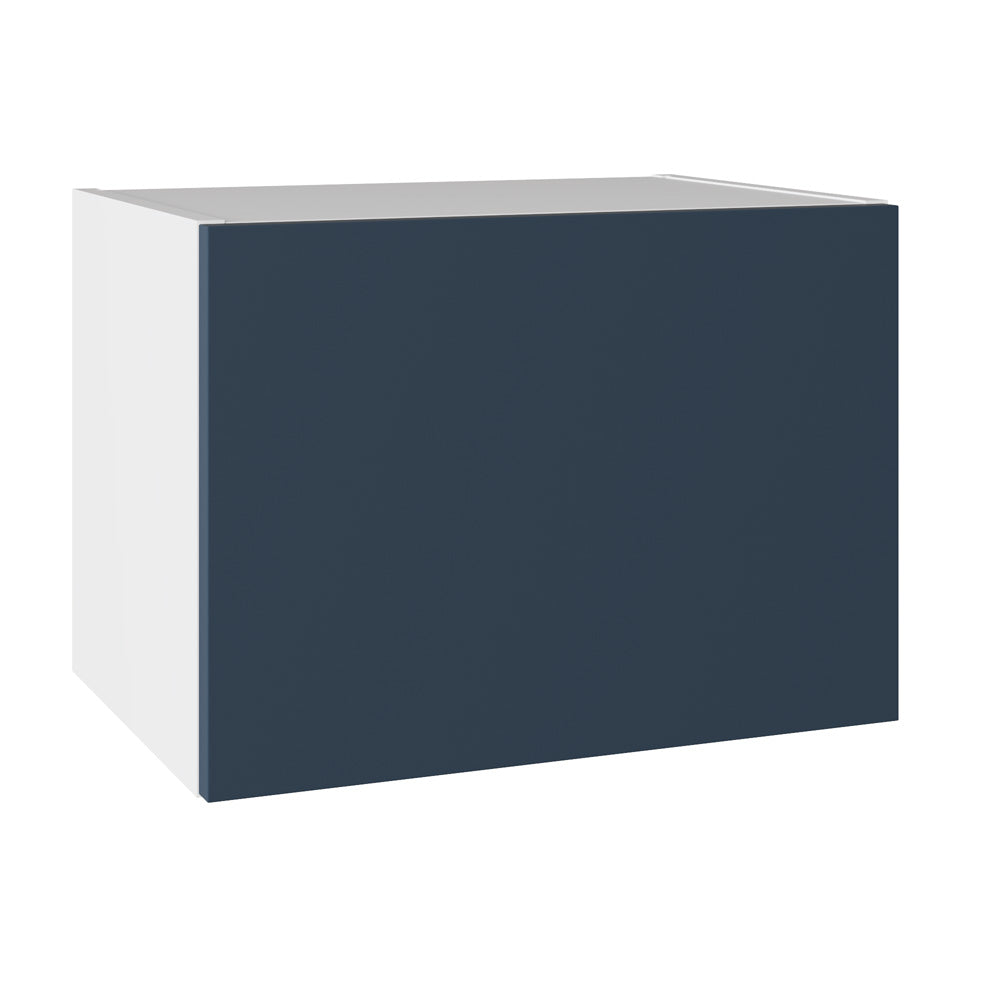 Slab SuperMatt Blue Wall Kitchen Cabinets with UNICLIC Technology, Flat packed