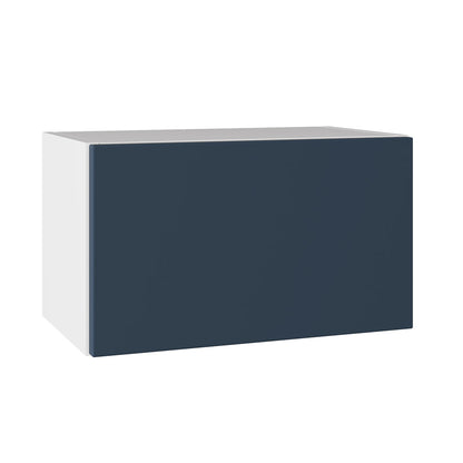 Slab SuperMatt Blue Wall Kitchen Cabinets with UNICLIC Technology, Flat packed