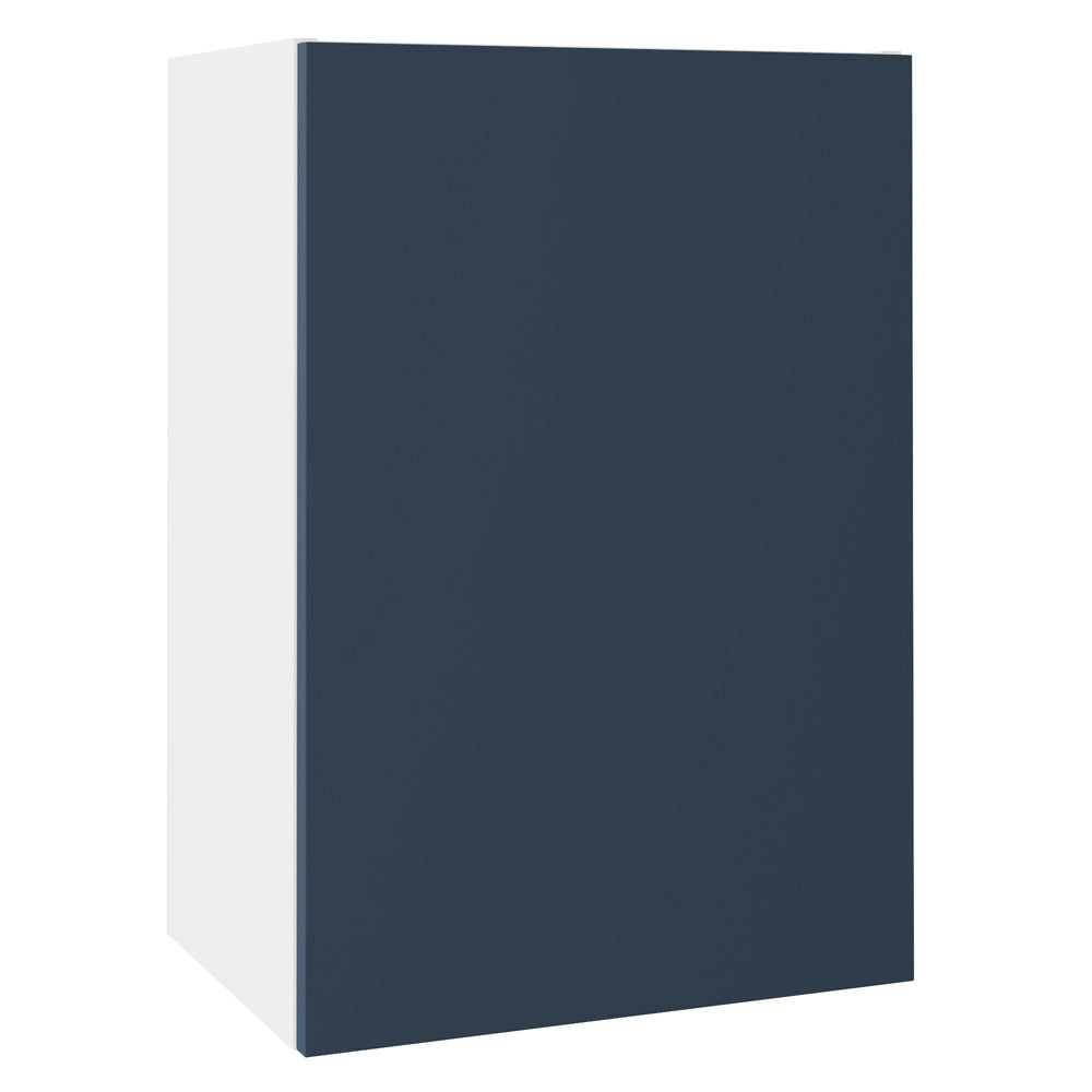 Slab SuperMatt Blue Wall Kitchen Cabinets with UNICLIC Technology, Flat packed
