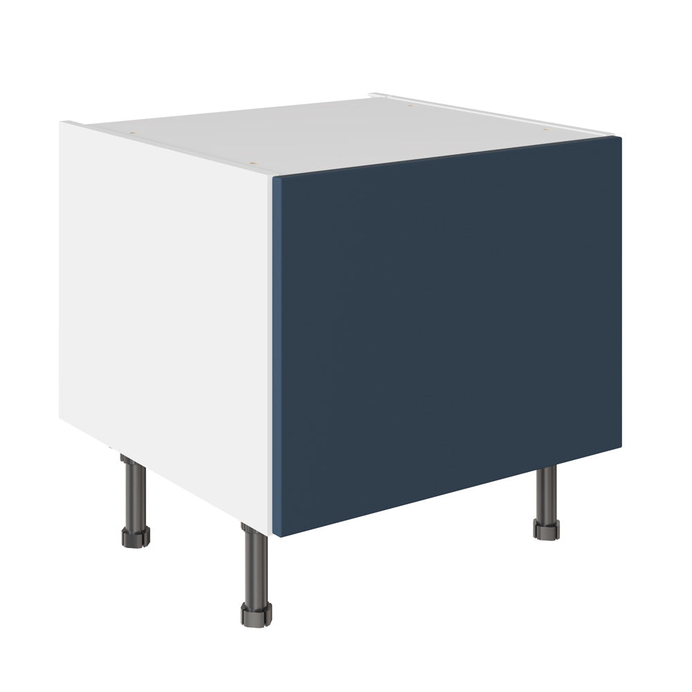 Slab SuperMatt Blue Base Kitchen Cabinets with UNICLIC Technology, Flat packed