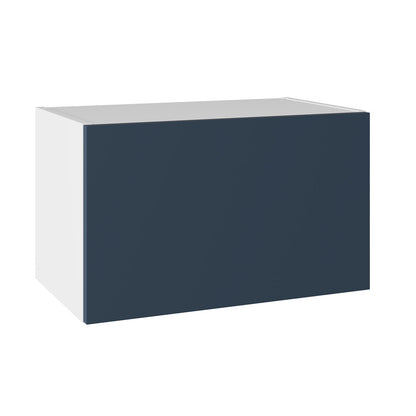 Slab SuperMatt Blue Wall Kitchen Cabinets with UNICLIC Technology, Flat packed