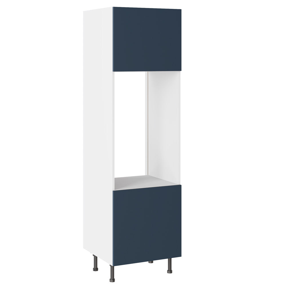 Slab SuperMatt Blue Base Kitchen Cabinets with UNICLIC Technology, Flat packed