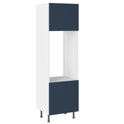 Slab SuperMatt Blue Base Kitchen Cabinets with UNICLIC Technology, Flat packed