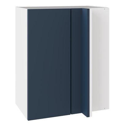 Slab SuperMatt Blue Wall Kitchen Cabinets with UNICLIC Technology, Flat packed