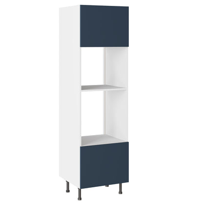 Slab SuperMatt Blue Base Kitchen Cabinets with UNICLIC Technology, Flat packed