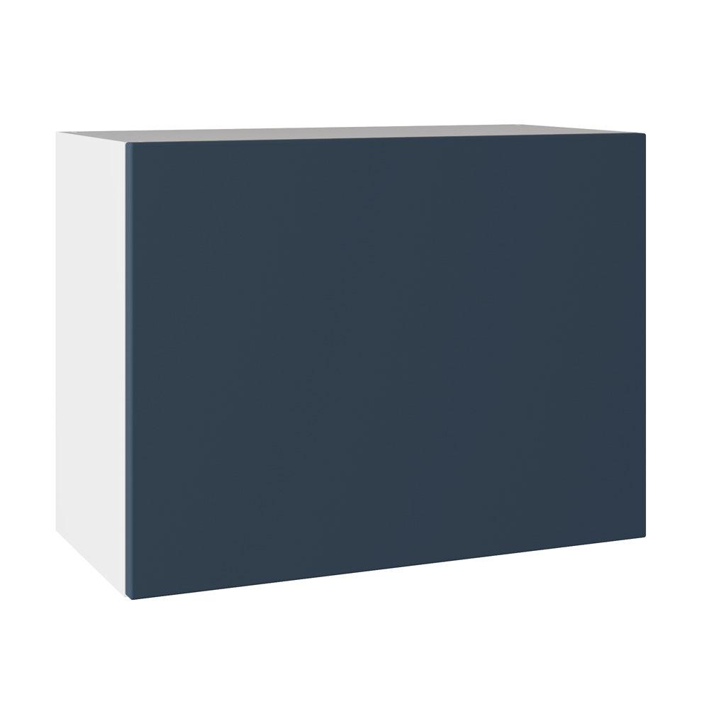 Slab SuperMatt Blue Wall Kitchen Cabinets with UNICLIC Technology, Flat packed