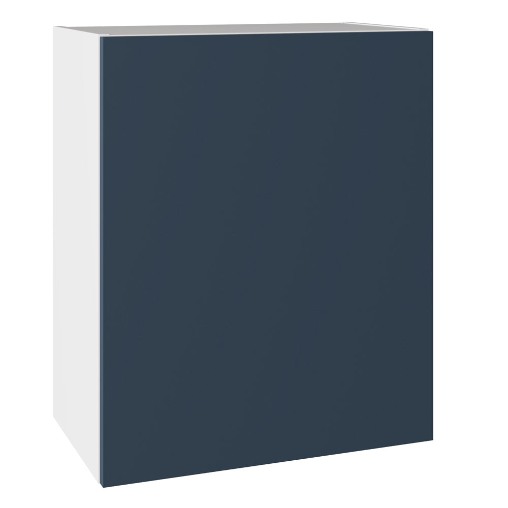 Slab SuperMatt Blue Wall Kitchen Cabinets with UNICLIC Technology, Flat packed