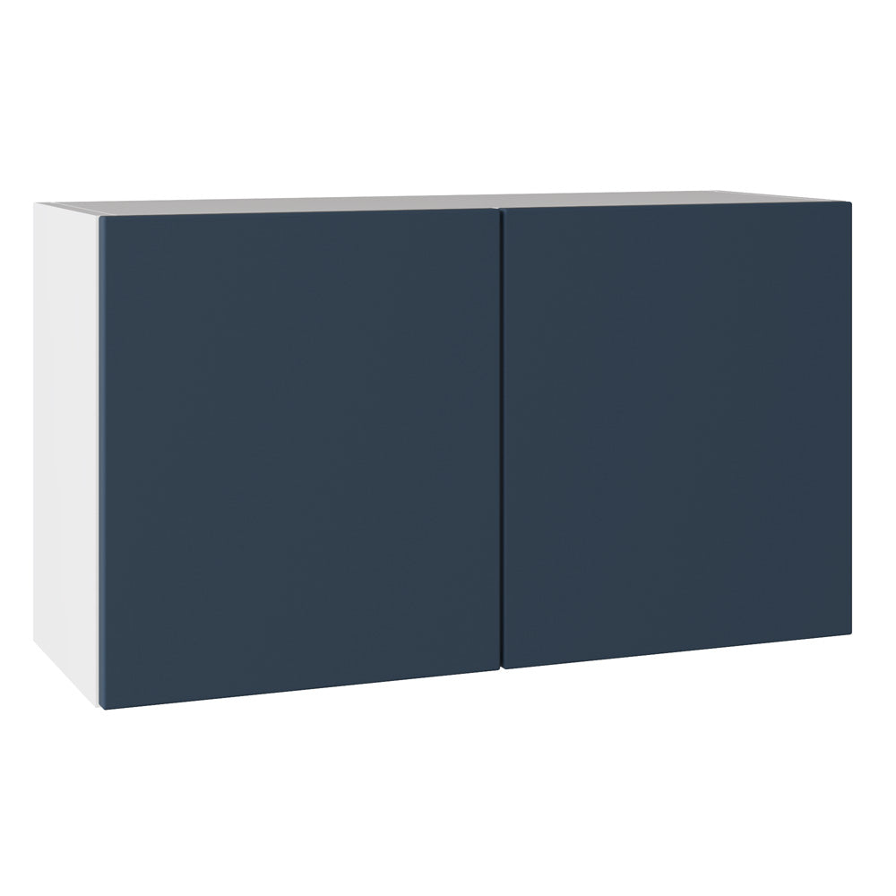 Slab SuperMatt Blue Wall Kitchen Cabinets with UNICLIC Technology, Flat packed