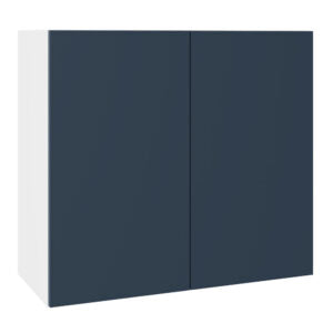 Slab SuperMatt Blue Wall Kitchen Cabinets with UNICLIC Technology, Flat packed