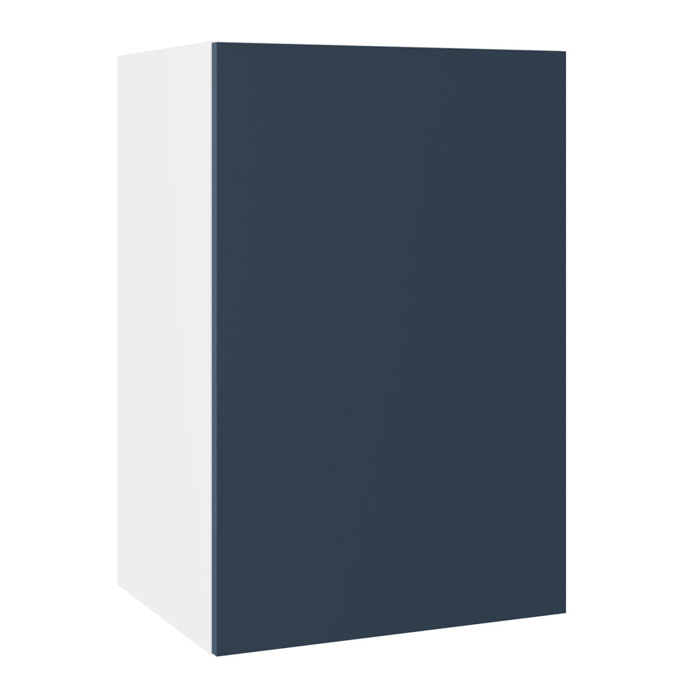 Slab SuperMatt Blue Wall Kitchen Cabinets with UNICLIC Technology, Flat packed