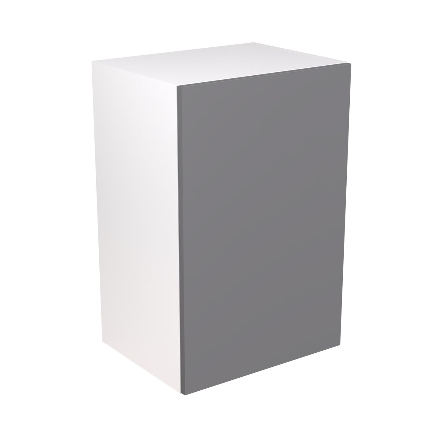 Slab Super Gloss Light Grey Wall Kitchen Cabinets with UNICLIC Technology, Flat packed