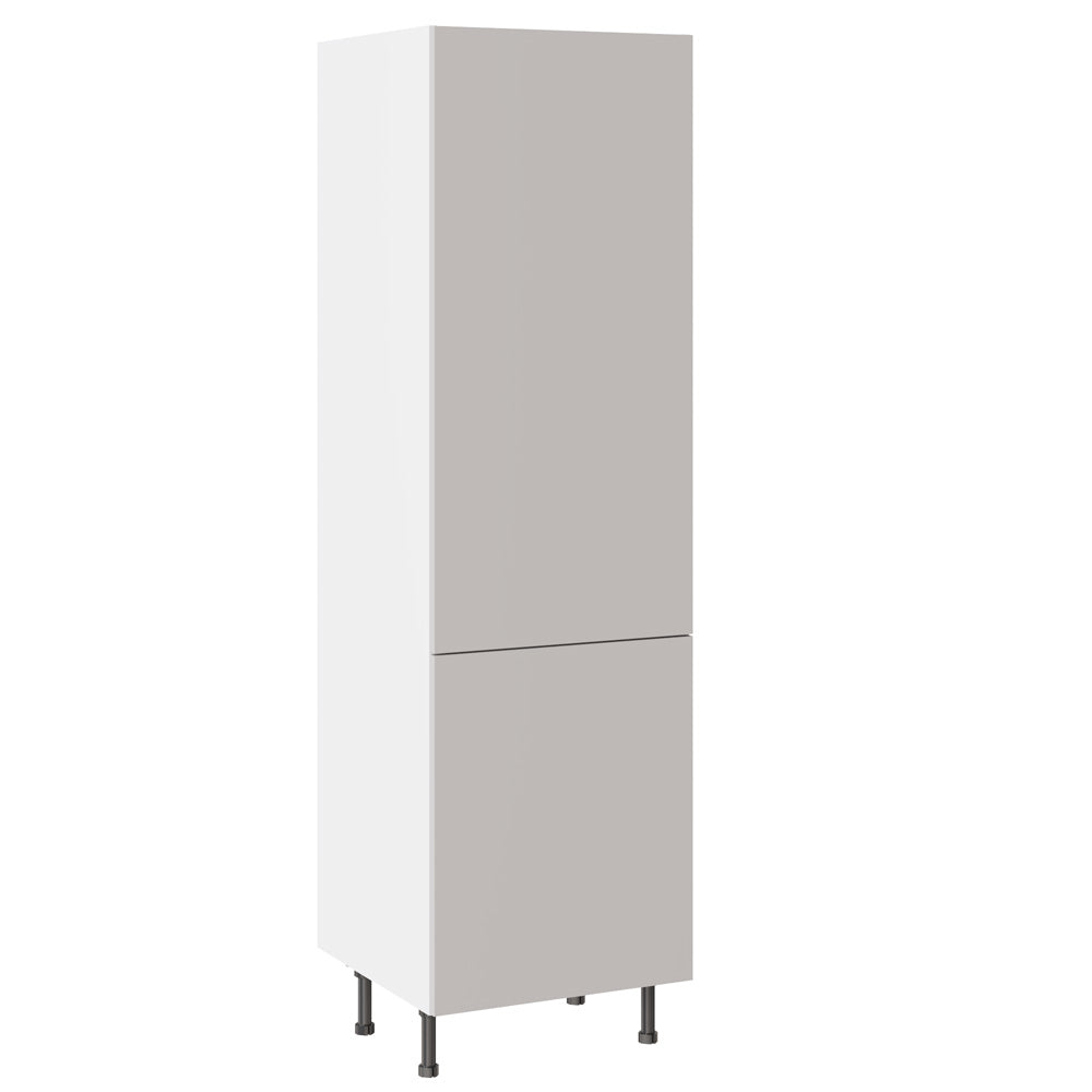True Handleless SuperMatt Light Grey Kitchen Base Cabinets with UNICLIC Technology, Flat packed