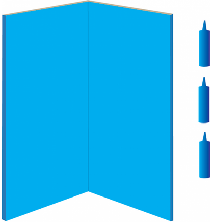 DuraPanel Corner Shower Panel Kit, various finish options