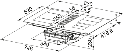 Franke Hob Extractor Maris 2gether Minimal Black FMA 8381 HI