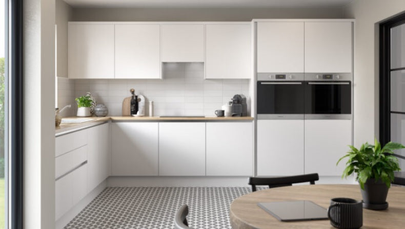 True Handleless SuperMatt White Kitchen Wall Cabinets with UNICLIC Technology, Flat packed
