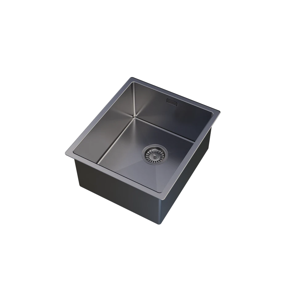 UKinox TNL 340 Polished 1 Bowl Handmade SS Undermount/Inset kitchen sink