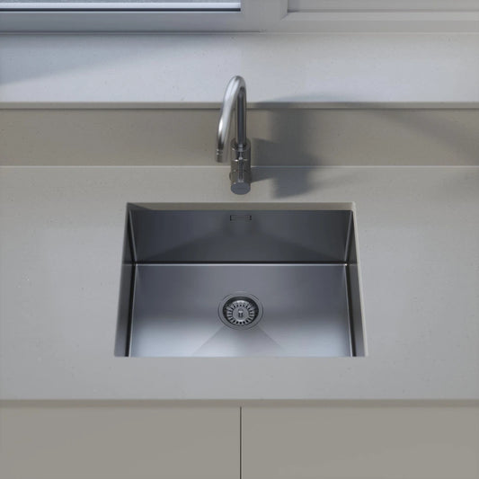 UKinox TNL 500 Polished  1 Bowl Handmade SS Undermount/Inset kitchen sink