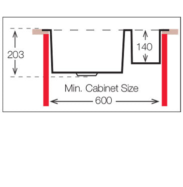 UKinox TNL 340.70.30  Polished1.5 Bowl Handmade SS Undermount/Inset kitchen sink