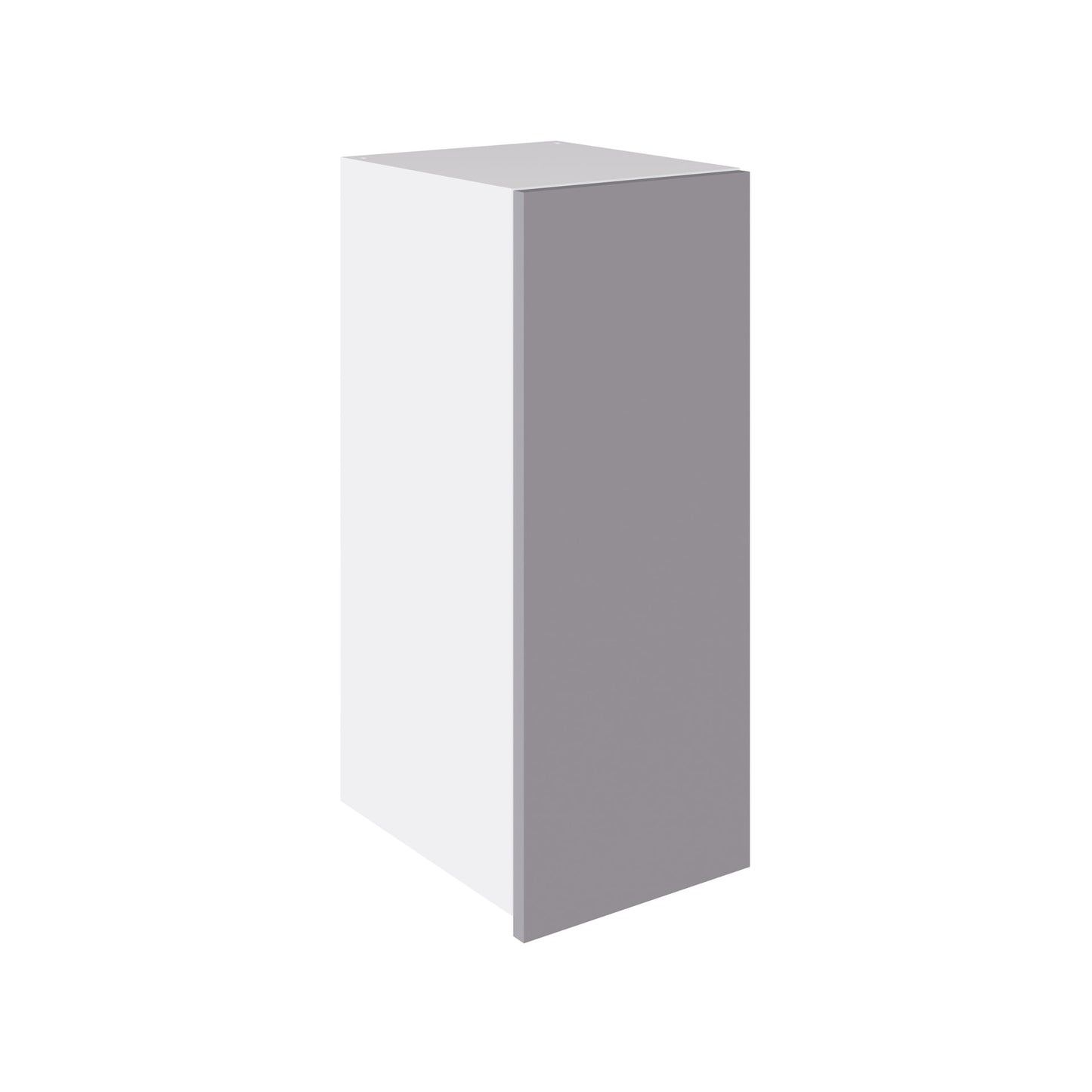 True Handleless SuperGloss Light Grey Kitchen Wall Cabinets with UNICLIC Technology, Flat packed