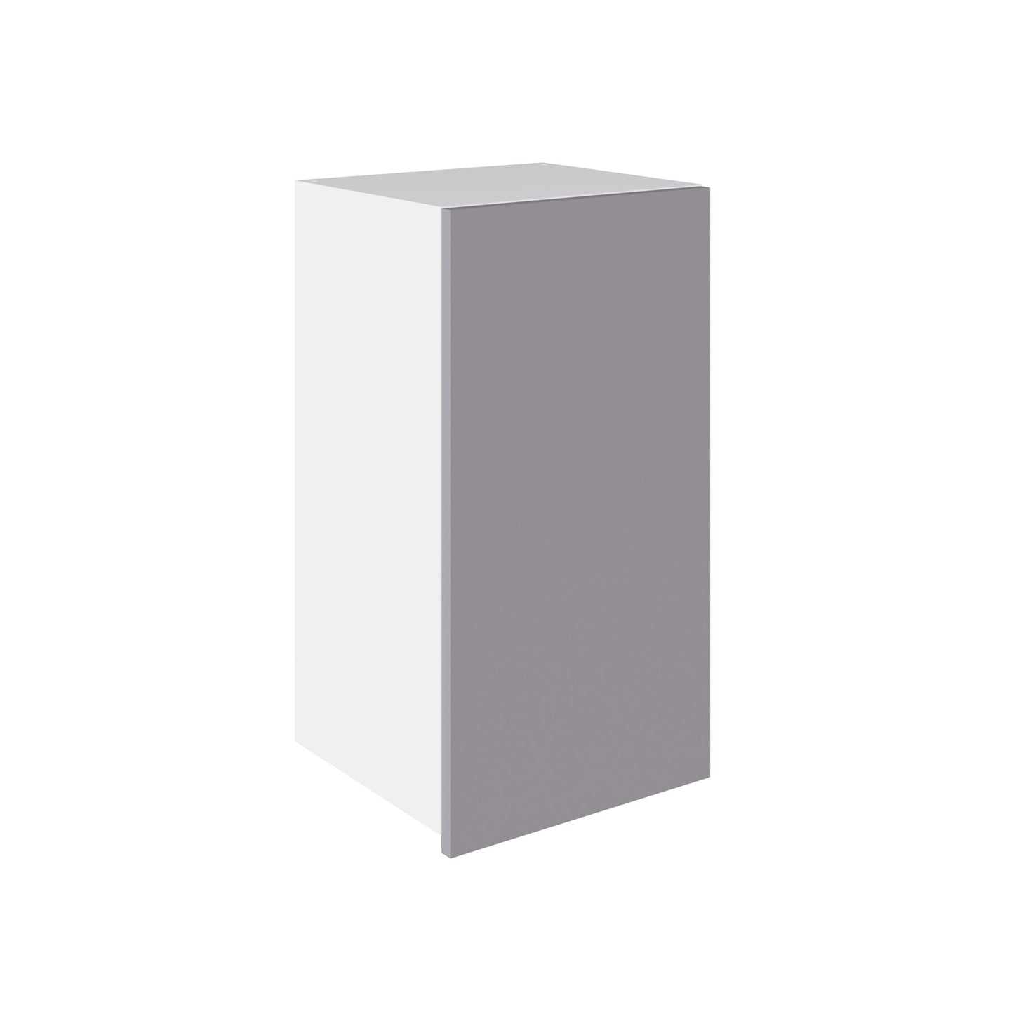 True Handleless SuperGloss Light Grey Kitchen Wall Cabinets with UNICLIC Technology, Flat packed
