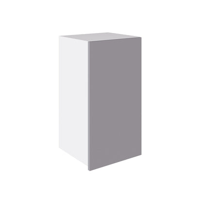 True Handleless SuperGloss Light Grey Kitchen Wall Cabinets with UNICLIC Technology, Flat packed