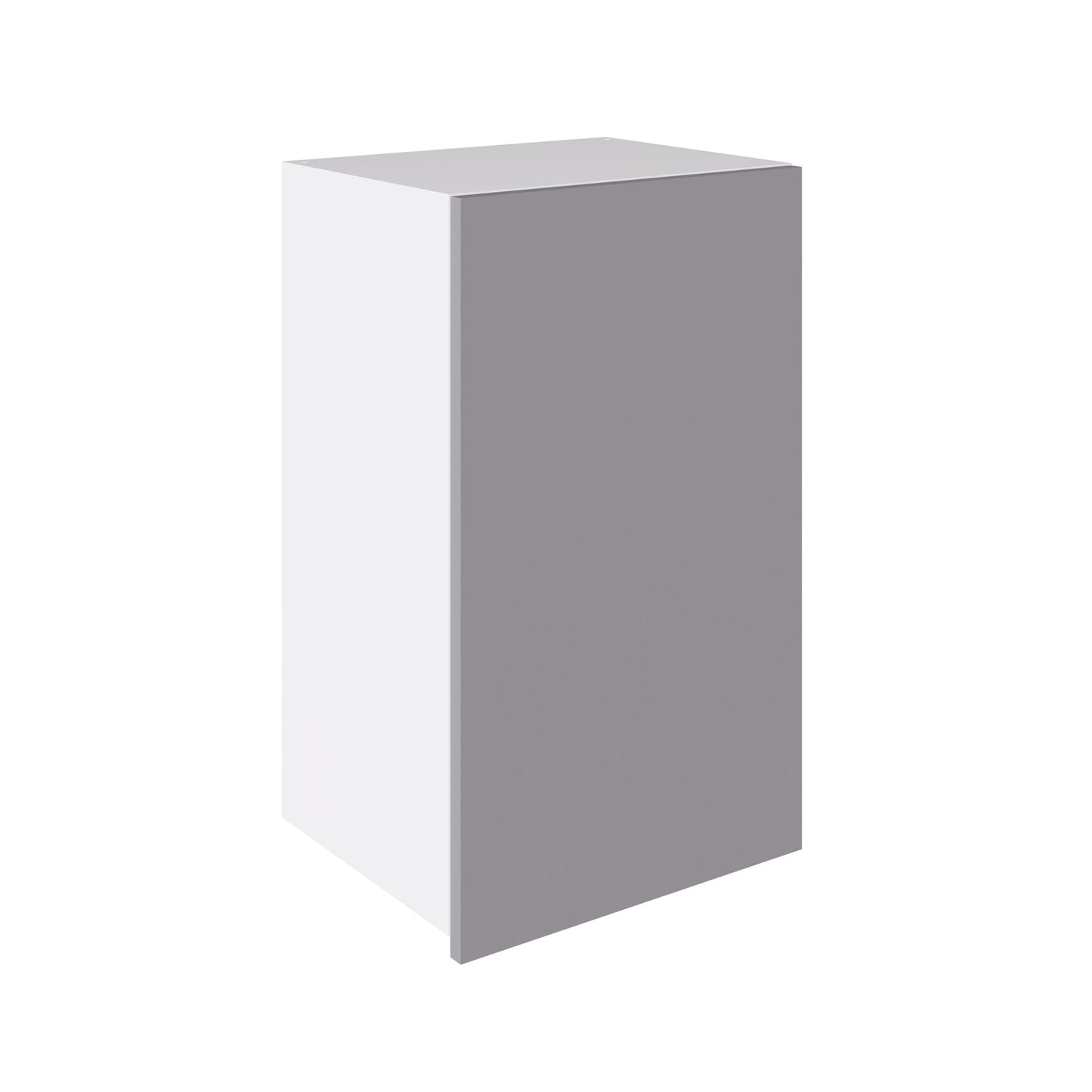 True Handleless SuperGloss Light Grey Kitchen Wall Cabinets with UNICLIC Technology, Flat packed