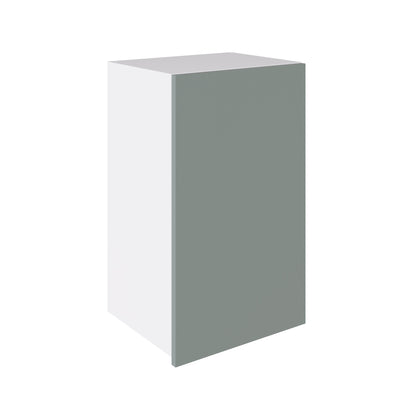 True Handleless SuperMatt Agave Green Kitchen Wall Cabinets with UNICLIC Technology, Flat packed