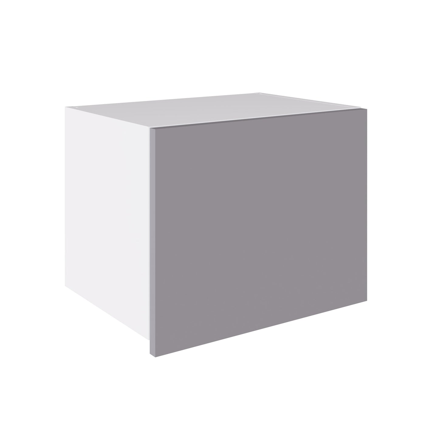 True Handleless SuperGloss Light Grey Kitchen Wall Cabinets with UNICLIC Technology, Flat packed